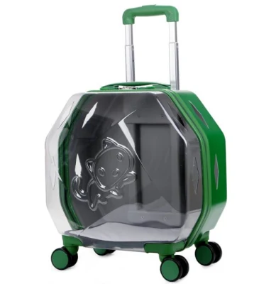 Sac pour chat Portable Trolley Case Pet Bag Cat Transparent Pet Respirant Cat Bag out Bagages Space Capsule Trolley Case