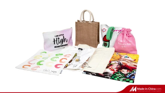 Sac de jute durable promotionnel de sac de coton d'Eco de client doux adapté aux besoins du client par usine